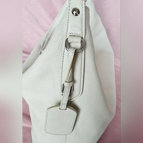 Prada Cream Pebbled Leather Hobo Bag - Picture 5 of 16